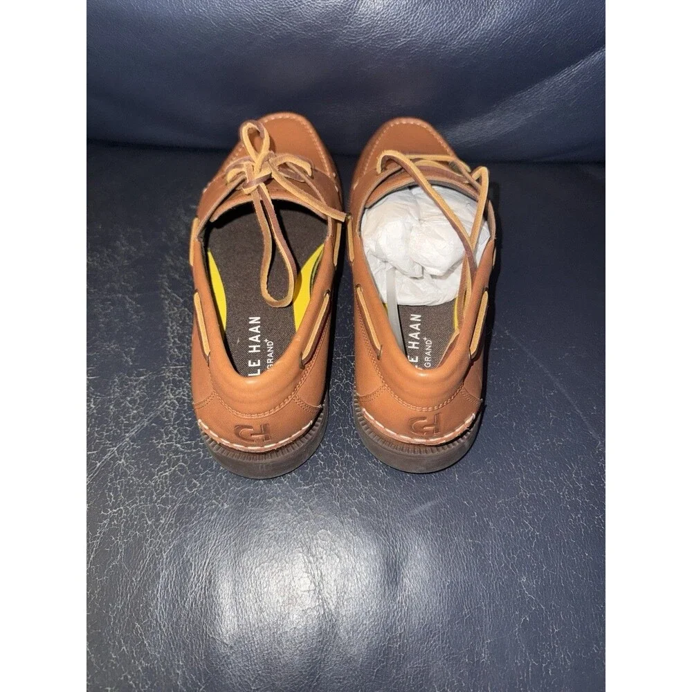 Cole Haan G+ Bowside BoatShoe Cognac Leather Men's Size 9.5 NWOB Loafer C42132